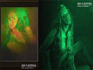 click/enlarge Al Razutis  Room 1 and 3 transmission holograms
