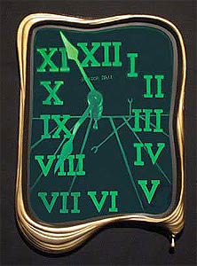 Dali's Melting Clock hologram with frame 2004 - click to enlarge in separate window