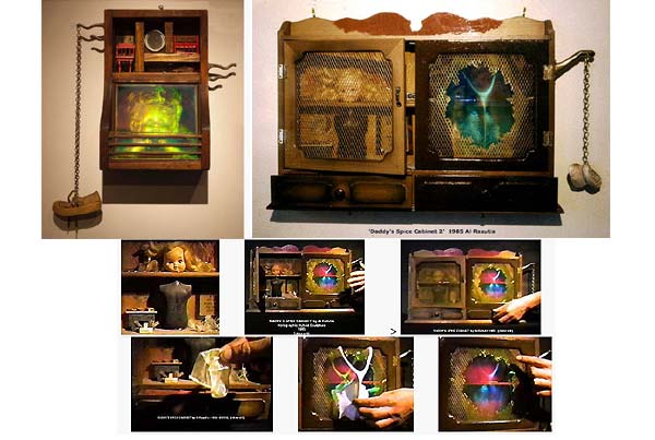 hybrid holograms Daddy's Spice Cabinet 1 and 2 by Al Razutis - click to open web page in separate window