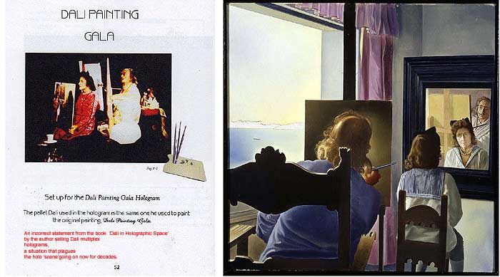 set for Dali hologram versus Dali Painting Gala painting - click to enlarge