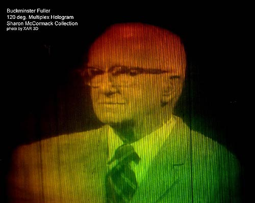 Buckminster Fuller multiplex hologram portrait from Sharon McCormack Collection and Archives  -- click to enlarge