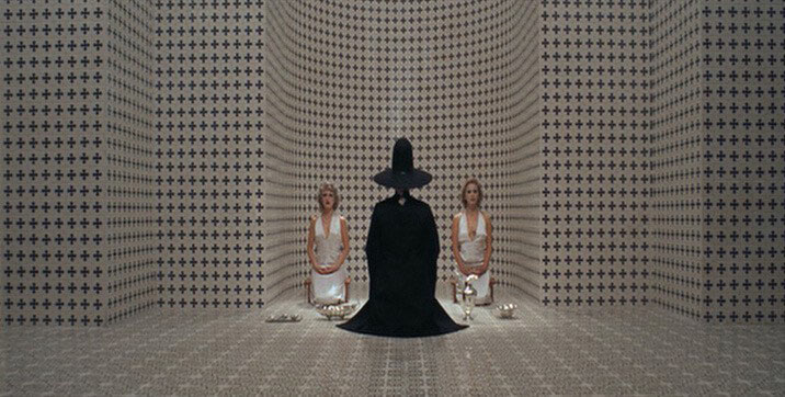 frame from The Holy Mountain by Alejandro Jodorwsky - panels assembled by XAR 2020 as credited