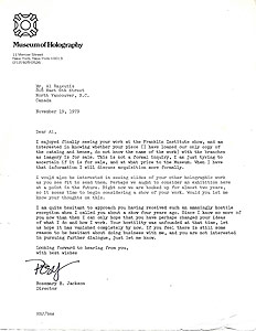 click to enlarge in separate window -- Posy Jackson 1979 letter to Al Razutis