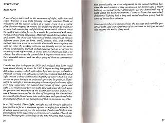 1995 In Light exhibition artist statement by Sally Weber  - click to enlarge
