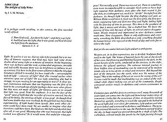 click to enlarge essay pg 1 by J.S.M. Willette  in exhibition catalog for 'In light' by Sally Weber