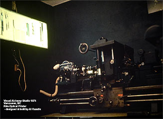 click to enlarge 16mm FILM OPTICAL PRINTER - constructed by Razutis - 1972-1974