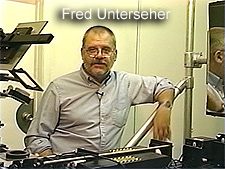 You Tube clip of Frend Unterseher in pulsed laser lab - West Coast Artists in Light by Al Razutis