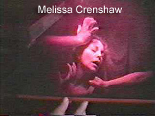 You Tube clip of Melissa Crenshaw in  laser lab with art and exhibition - West Coast Artists in Light by Al Razutis