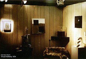 click enlarge Visual Alchemy circa 1974 interior view  showing entrance room - projection room 