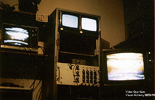 click enlarge Visual Alchemy circa 1974 interior view  showing video quantizer racks with monitors 1975