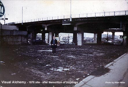 click to enlarge - Visual Alchemy 1978 site after demolition