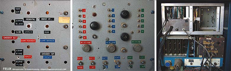 Felix videosynthesizer by Razutis and Armstrong -  remaining components pictured in 2008 - click enlarge