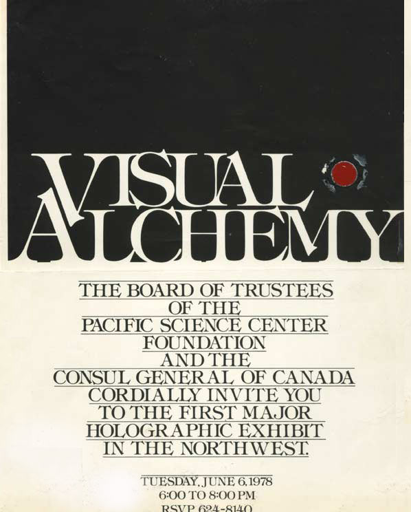 Invitation to Visual Alchemy  by Al Razutis at Pacific Science Center Seattle 1978