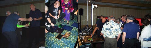 Al Razutis conducts workshop on holography and stereoscopy with holographic art and displays at National Stereoscopic Association 3D-Con 2012 in Costa Mesa, California click/enlarge in separate window