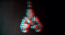 Master transmission hologram by Al Razutis at St. Charles lab in anaglyph 3D