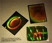 click to enlarge  white light reflection display  hologram by Al Razutis  and Catharine MacTavish at  Visual Alchemy 1974