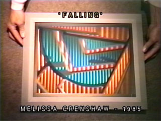Falling multi-color hologram by Melissa Crenshaw 1985