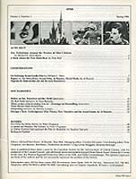 click to enlarge CONTENT PAGE FOR 'OPSIS' VOLUME ONE NUMBER 1 - 1983