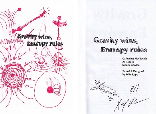 Gravity wins Entropy rules exhibition catalog and anthology -- click for gallery book page