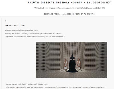 2020 illustrated essay Razutis Dissects the Holy Mountain by Jodorowsky by Al Razutis