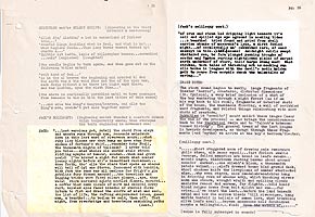 Original Manuscript The Beast 1971 - Jack's monologue script - click to enlarge